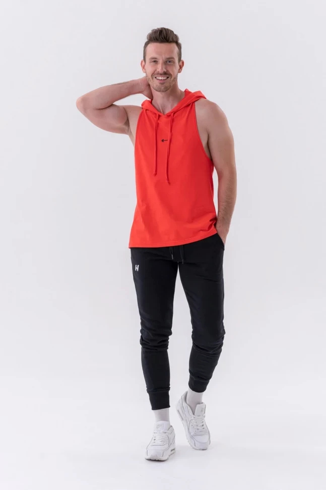 Майка Nebbia Fitness Tank top with a hoodie 323 Red в Москве  в Москве 