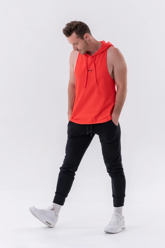 Майка Nebbia Fitness Tank top with a hoodie 323 Red в Москве  в Москве 