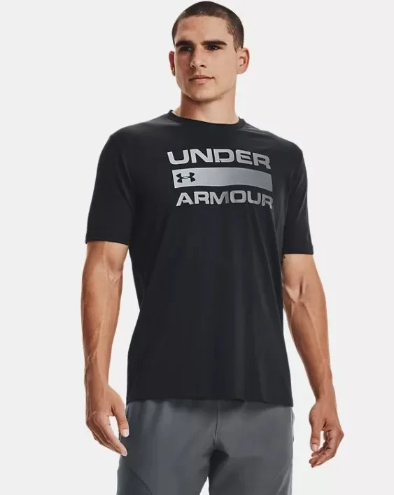 Футболка Under Armour UA TEAM ISSUE WORDMARK SS Black /  / Rhino Gray 1329582-001 в Москве  в Москве 