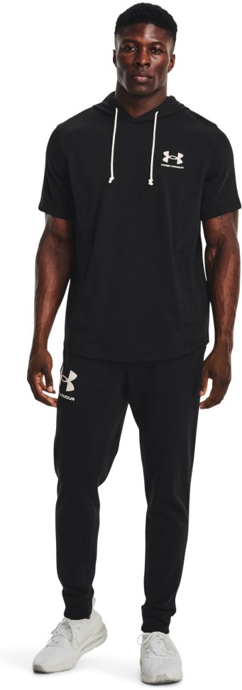 Толстовка Under Armour с коротким рукавом UA Rival Terry LC SS HD 1370396-001 в Москве в Москве