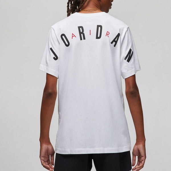 Футболка Nike Air Jordan Alphabet Flying Man Logo Printing Round Neck DM1463-100 в Москве  в Москве 
