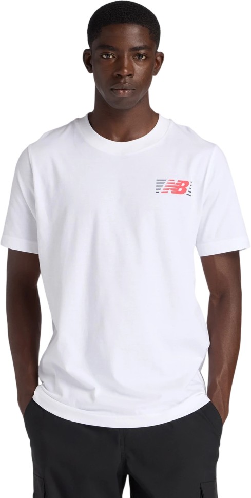 Футболка New Balance NB Lines T-Shirt MT6179UM-WT в Москве  в Москве 