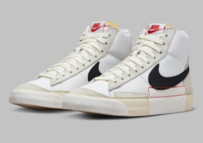 Кроссовки Nike Blazer Mid '77 Pro Club White Light Bone Black DQ7673-100