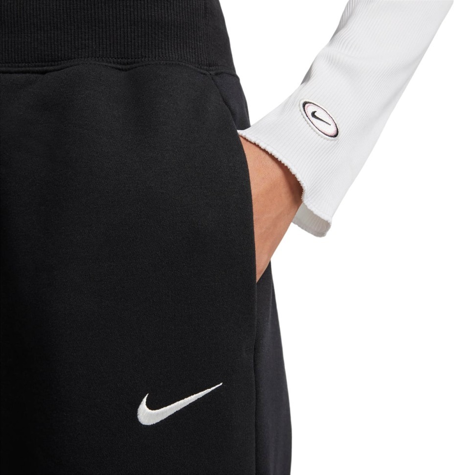 Брюки Nike W Nsw Phnx Flc Hr Pant Wide DQ5615-010 в Москве  в Москве 