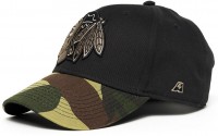 Бейсболка ATRIBUTIKA & CLUB Chicago Blackhawks, милитари-черн. 28137