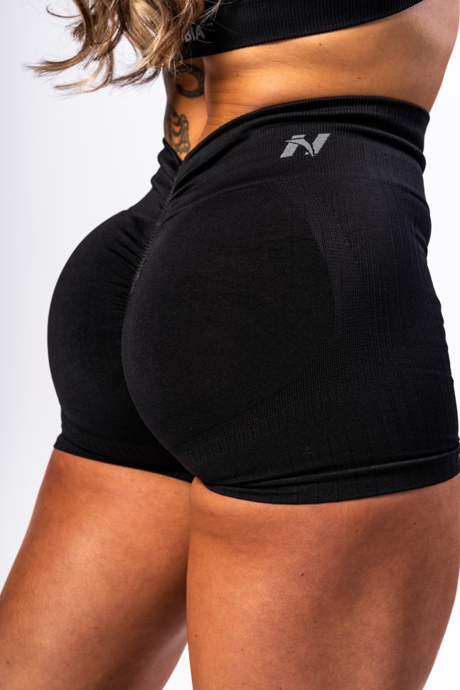 Шорты Nebbia High Waisted Push-Up Shorts TOTALLY SEAMLESS 304 Black в Москве в Москве