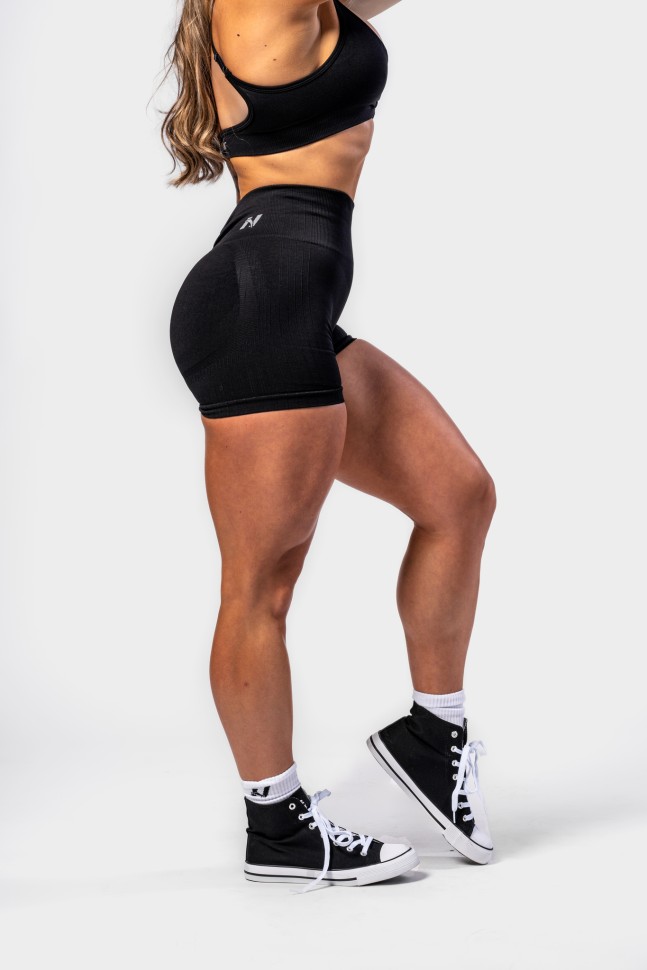 Шорты Nebbia High Waisted Push-Up Shorts TOTALLY SEAMLESS 304 Black в Москве в Москве