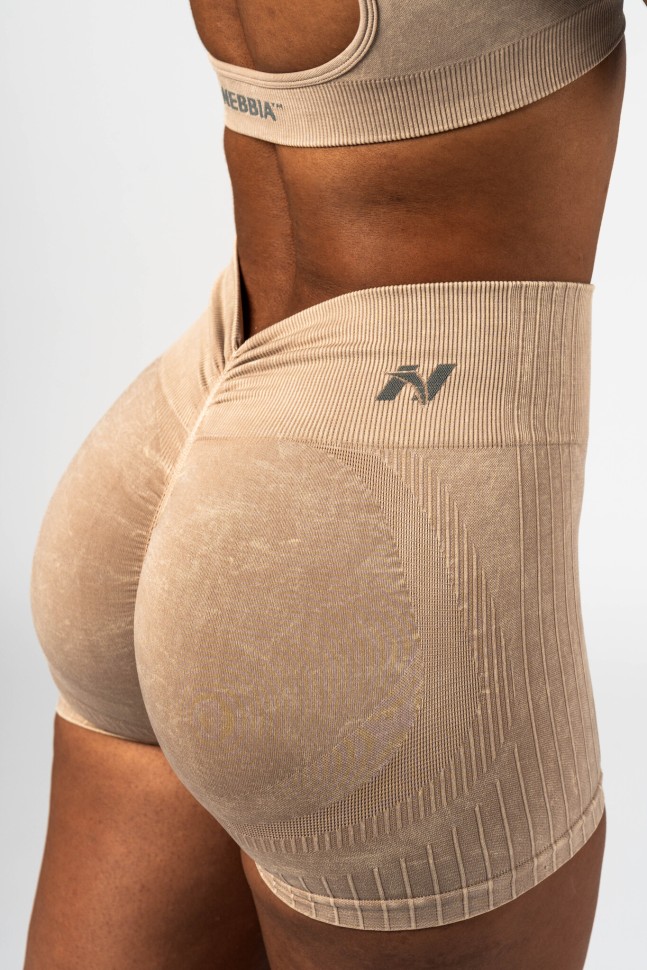 Шорты Nebbia High Waisted Push-Up Shorts TOTALLY SEAMLESS 304 Cream в Москве в Москве