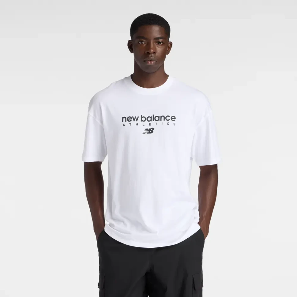 Футболка New Balance Linear Graphic T-Shirt MT61D0U5-WT в Москве  в Москве 