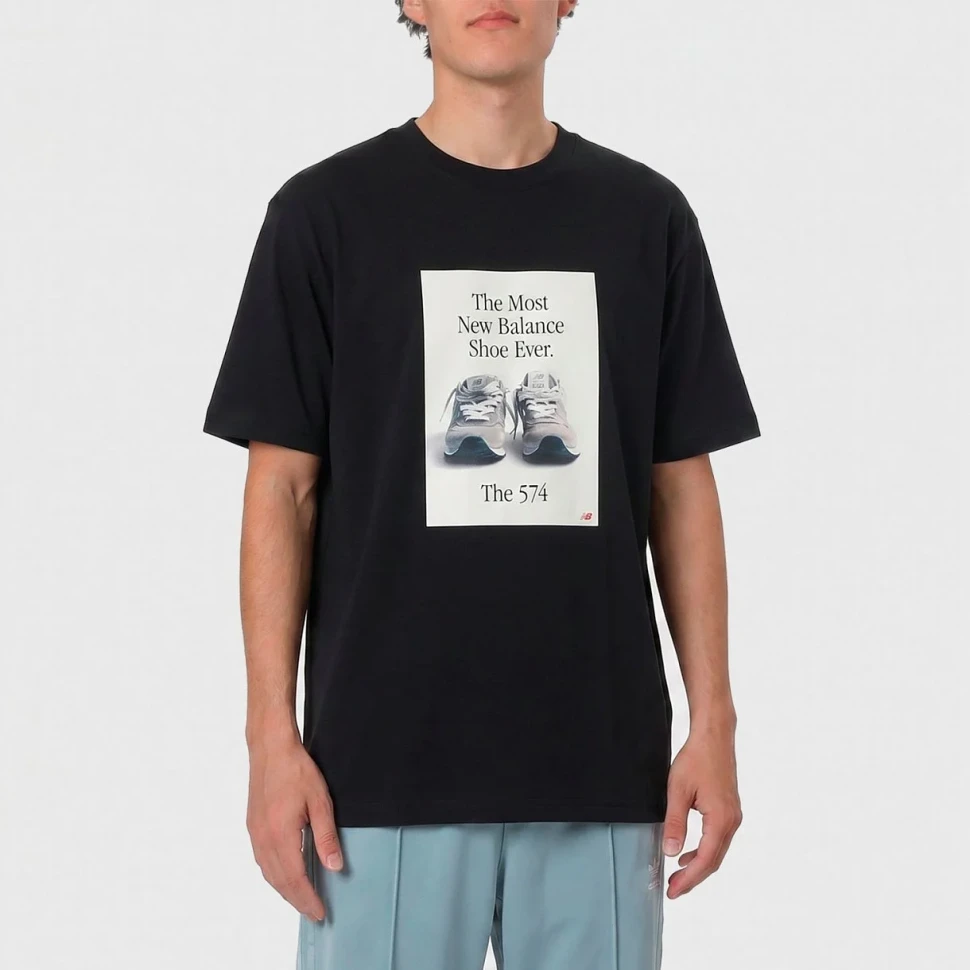 Футболка New Balance 574 Ad T-Shirt MT61B0WF-BK в Москве в Москве