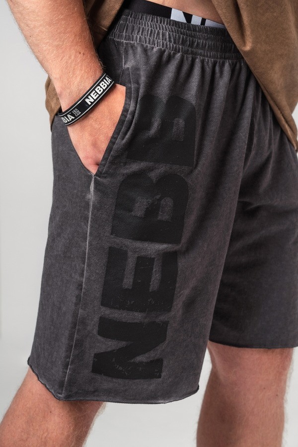 Шорты Nebbia Washed-off Gym Sweatshorts NO BS 367 Black в Москве  в Москве 