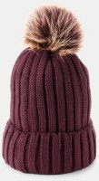Шапка Under Armour Snowcrest Pom Beanie Dark Maroon / Peach Horizon / Black 1299905-600 в Москве  в Москве 