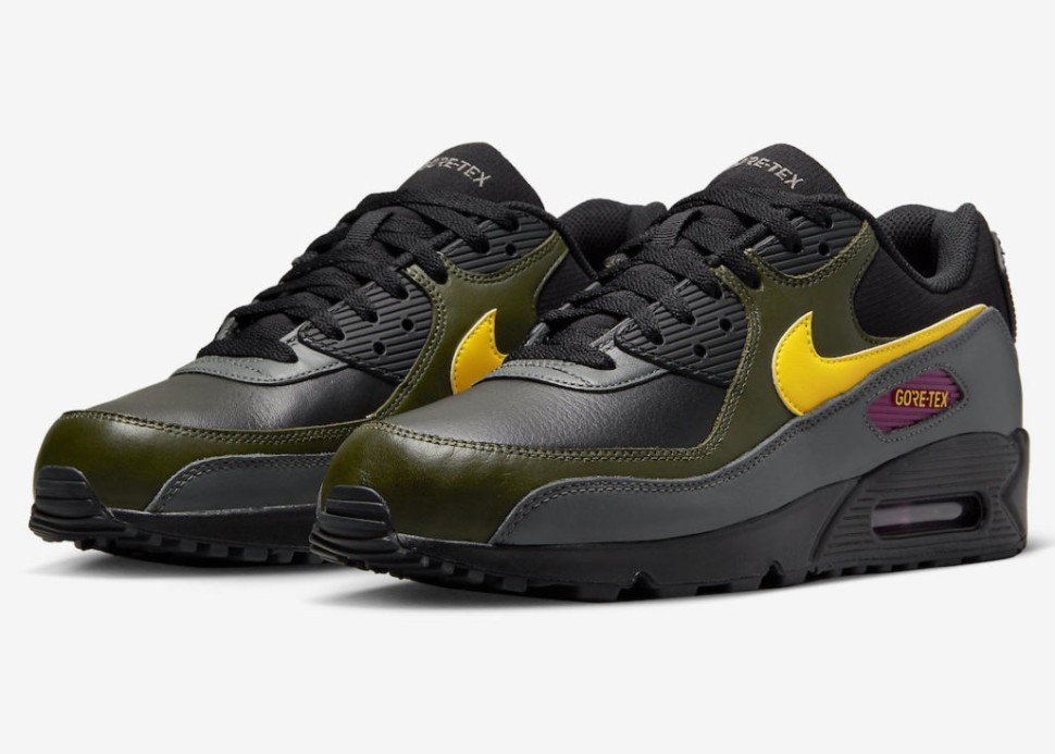 Кроссовки Nike Air Max 90 Gore-Tex Black Cargo Khaki DJ9779-001 в Москве  в Москве 