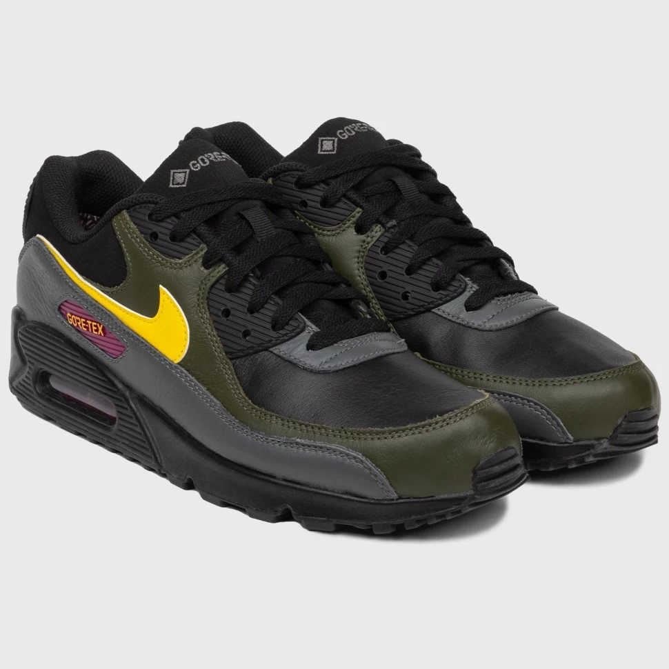 Кроссовки Nike Air Max 90 Gore-Tex Black Cargo Khaki DJ9779-001 в Москве  в Москве 