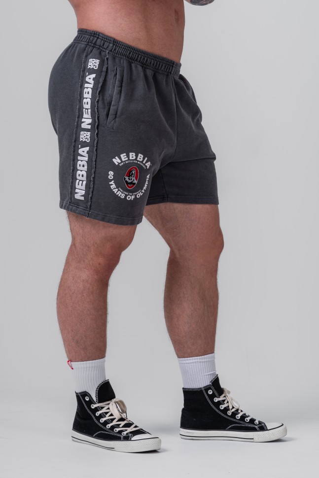 Шорты Nebbia Washed Sweat Shorts LEGEND 786 Grey в Москве  в Москве 